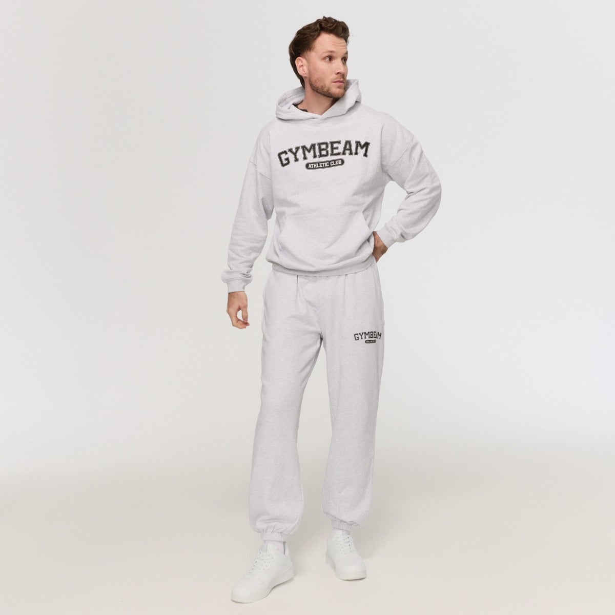 GymBeam Varsity Hoodie Grey - Kolor: Szary | Waga: 0,8002 g | Opakowanie: 18 · záber 6
