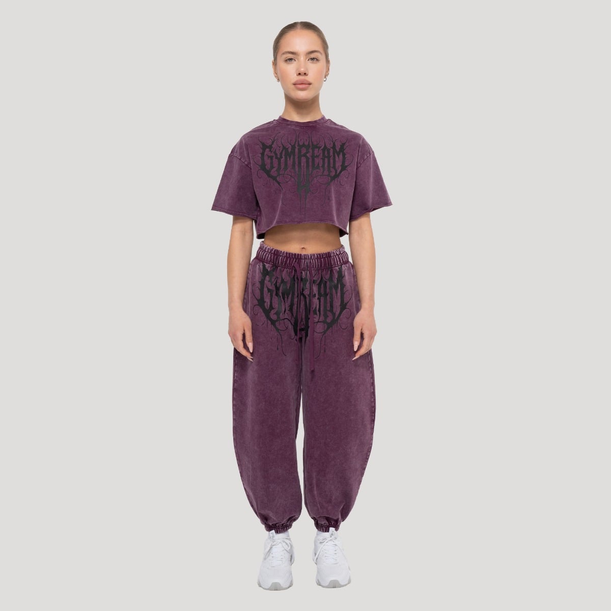 GymBeam Women‘s Abyss Sweatpants Raisin - Rozmiar: L | Kolor: Fioletowy | Waga: 0,685 g | Opakowanie: 28 · záber 6