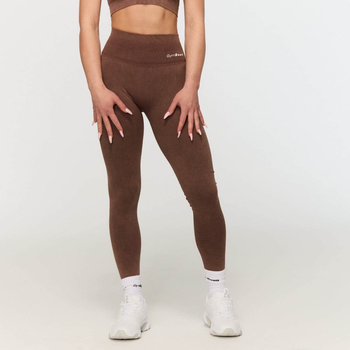Damskie legginsy bezszwowe Fierce Brown - GymBeam