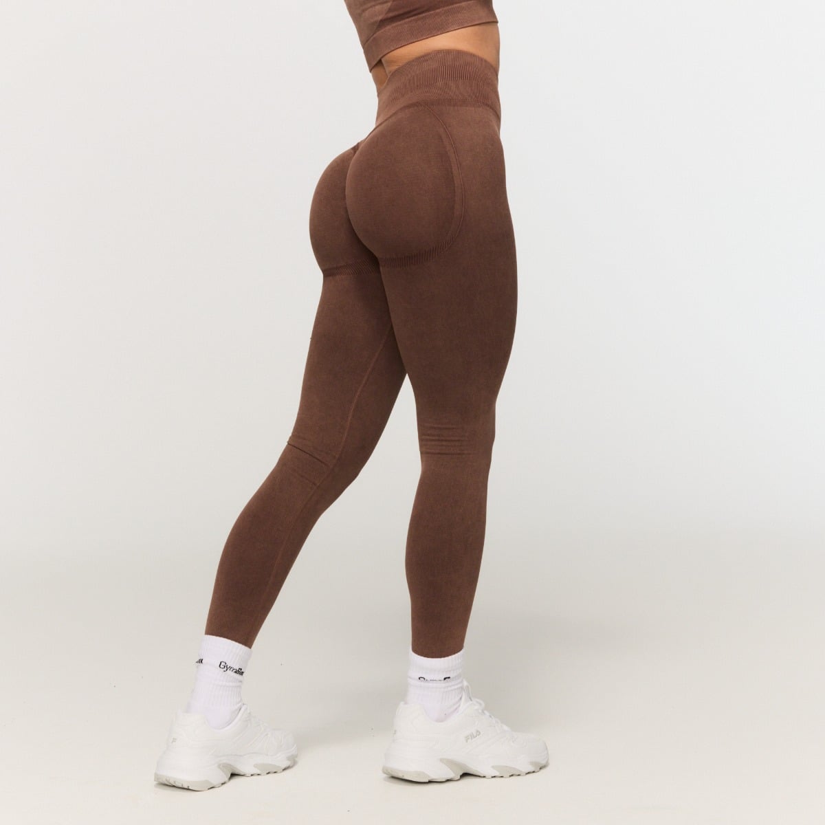 Damskie legginsy bezszwowe Fierce Brown - GymBeam