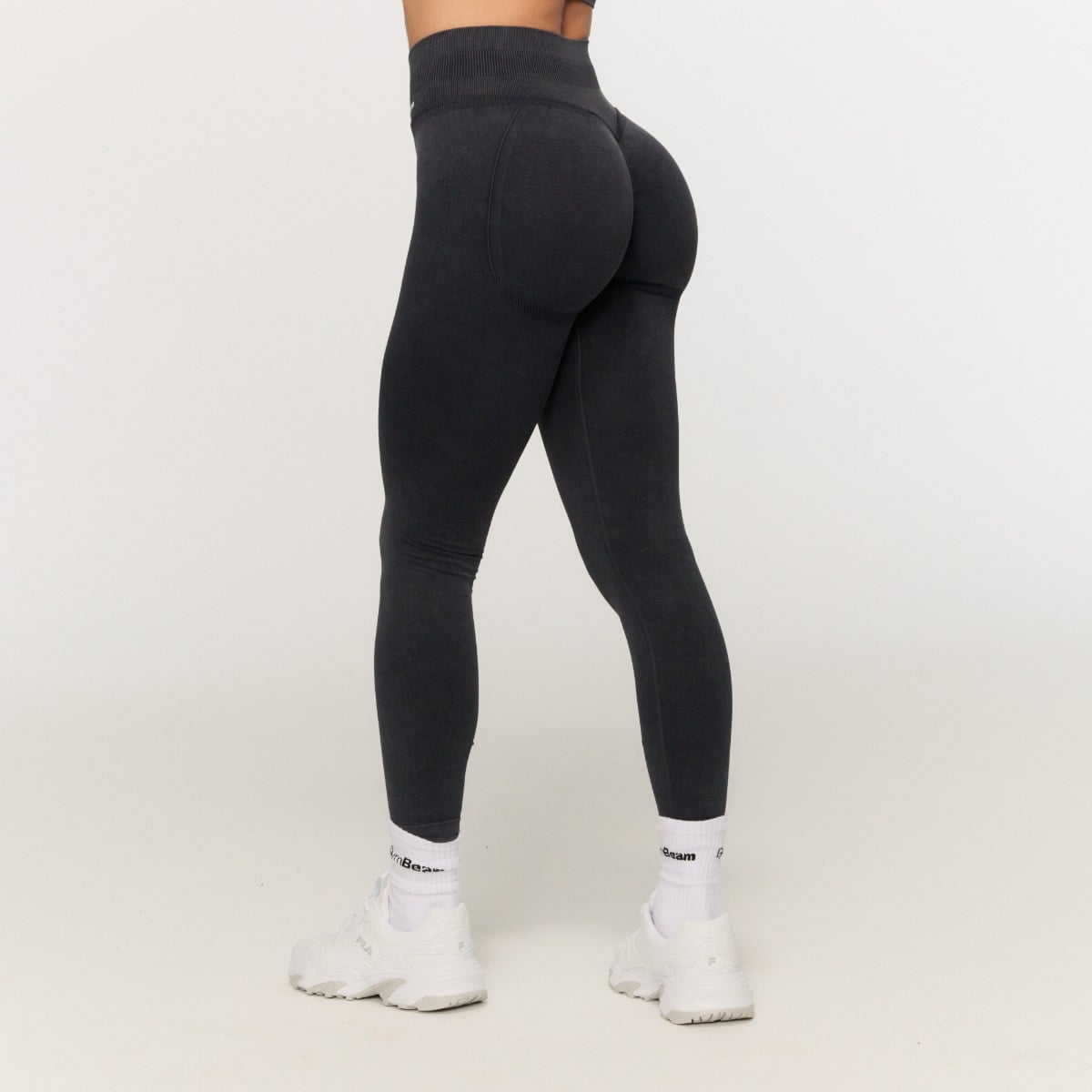Damskie legginsy bezszwowe Fierce Dark Grey - GymBeam