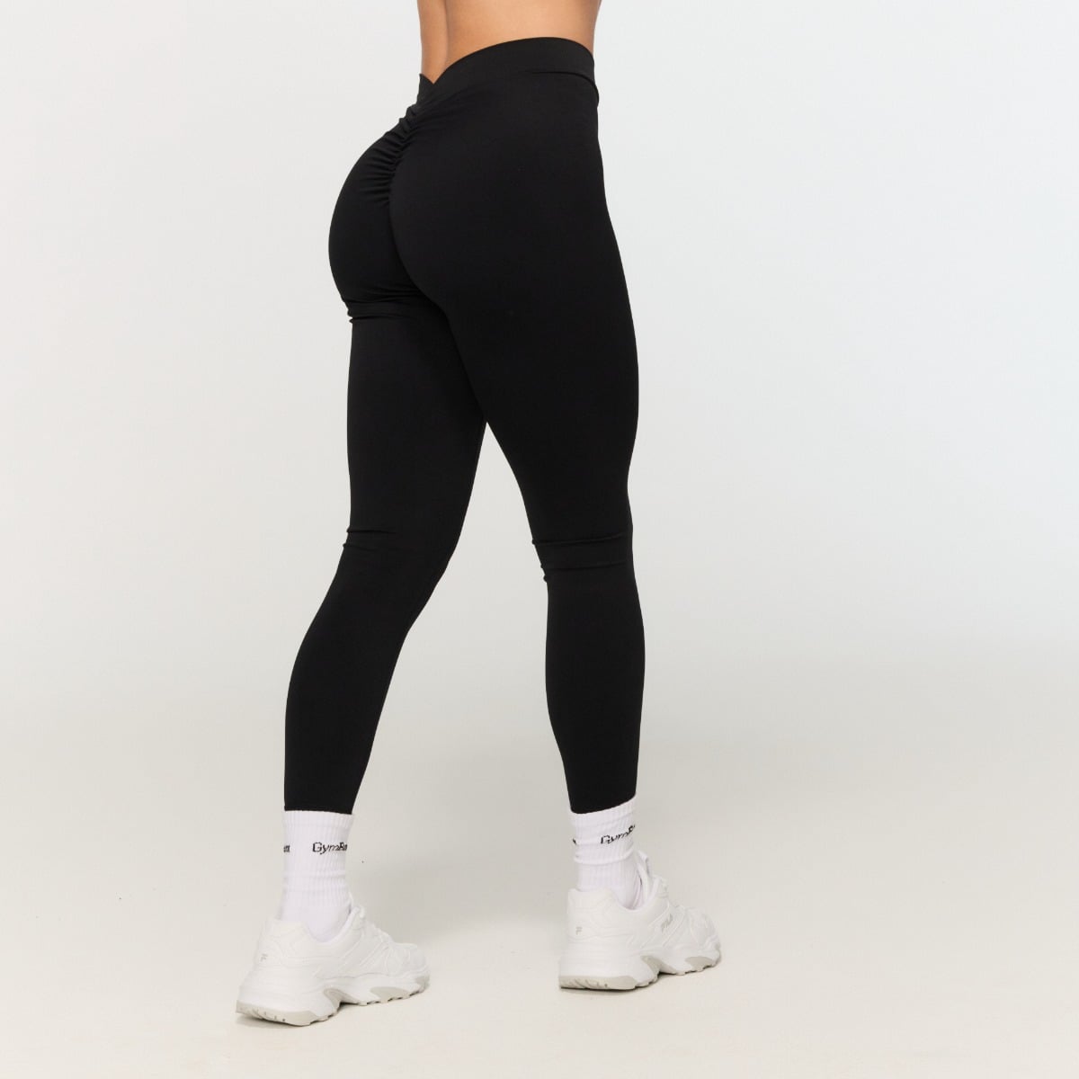 Damskie legginsy Fierce V-back Black - GymBeam