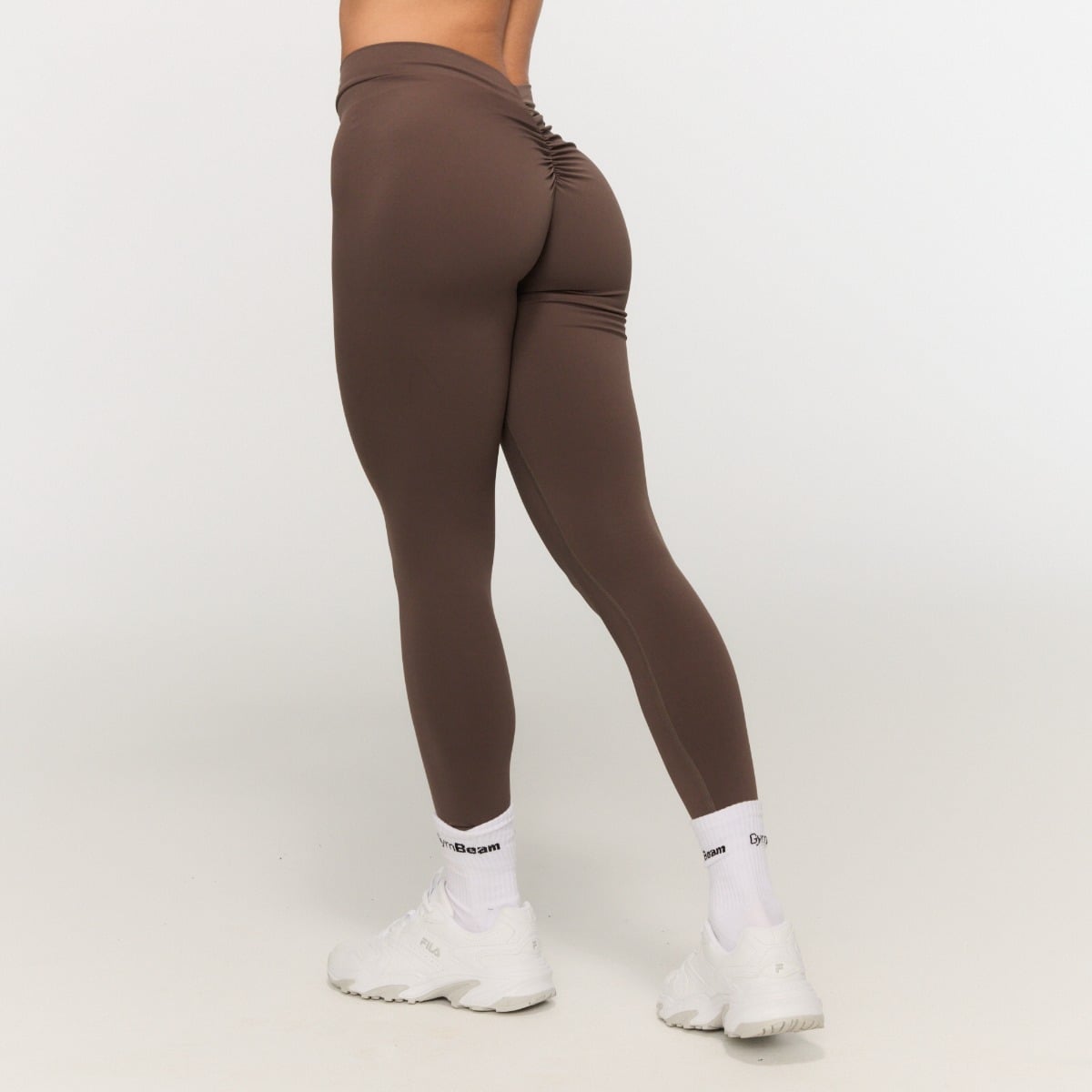 Damskie legginsy Fierce V-back Cappuccino - GymBeam
