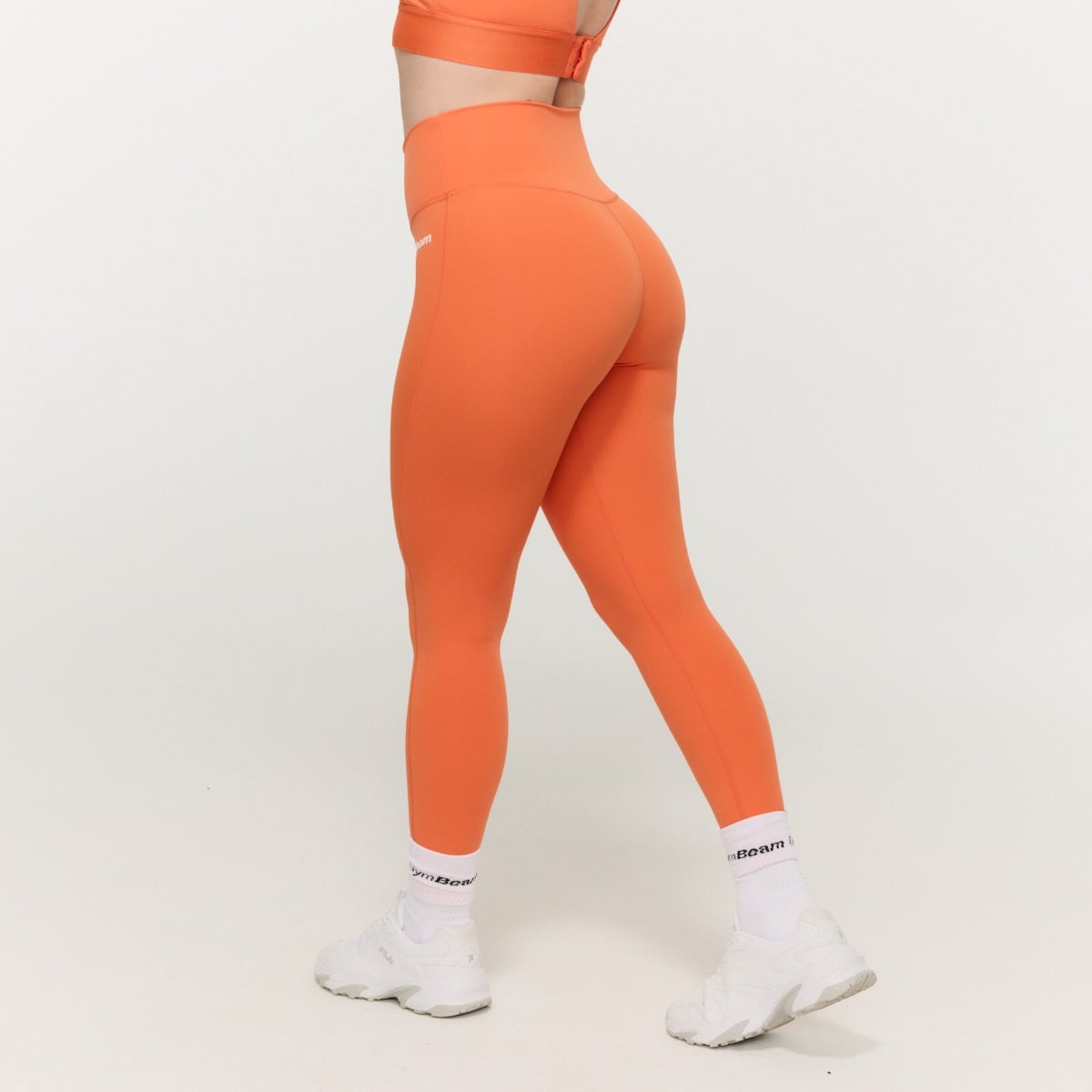 Damskie legginsy z wysokim stanem Limitless Orange - GymBeam