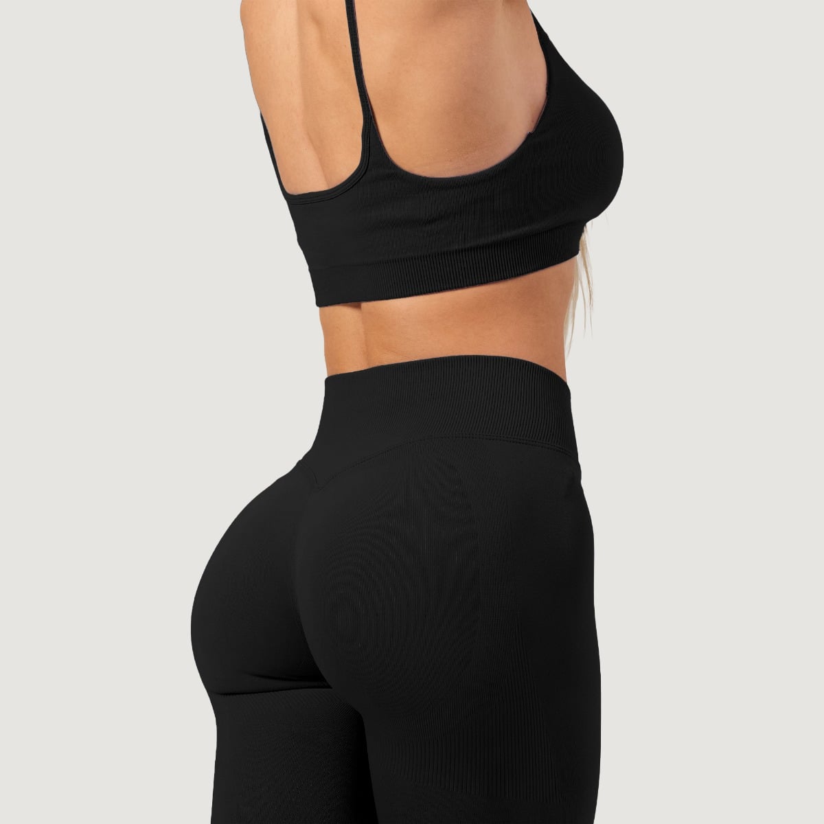 Damskie legginsy bezszwowe NEO Black - GymBeam