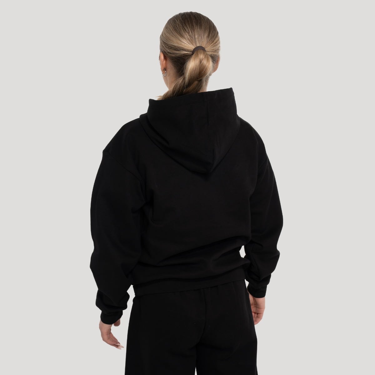 Damska bluza z kapturem Thorn Black - GymBeam
