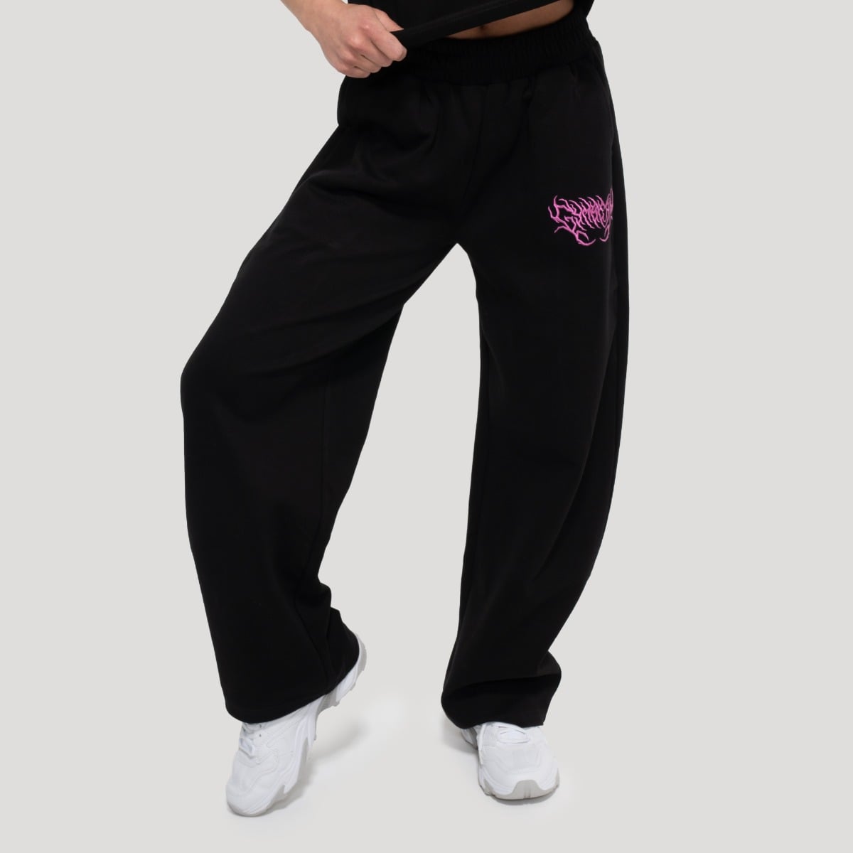Damskie spodnie dresowe Thorn Black - GymBeam