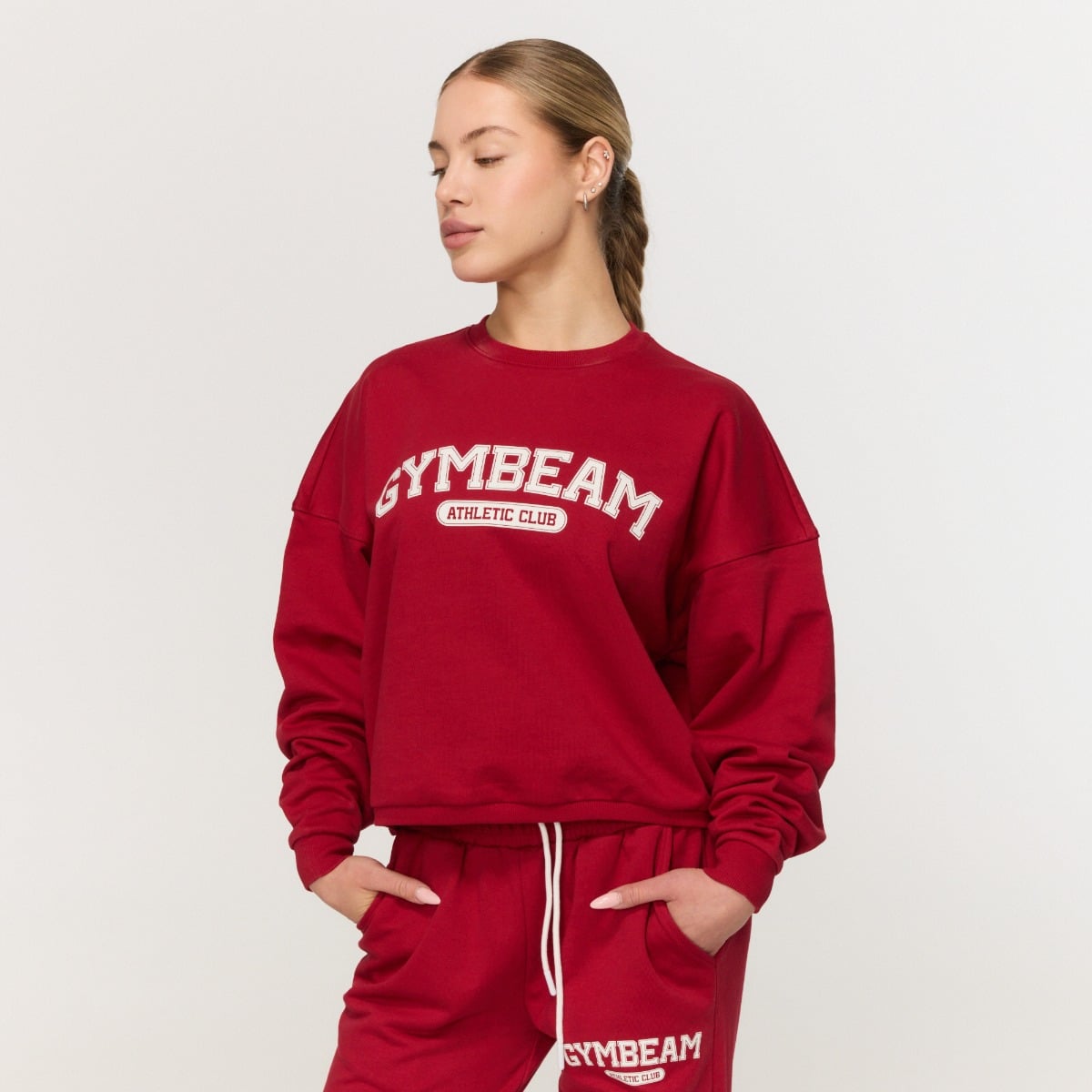 Damska bluza Varsity Red - GymBeam