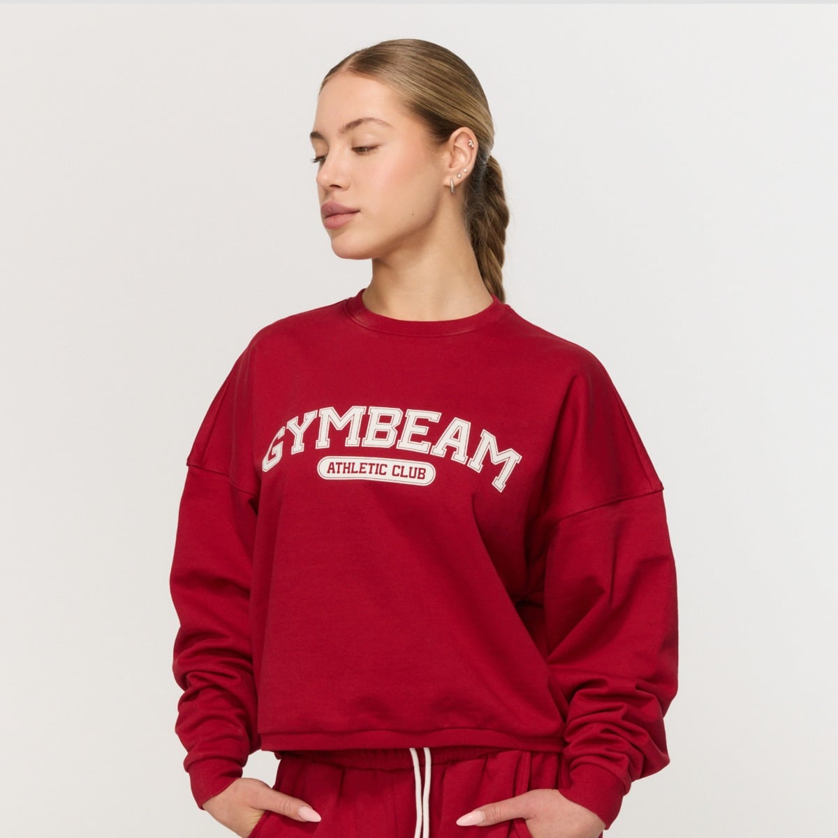 Damska bluza Varsity Red - GymBeam
