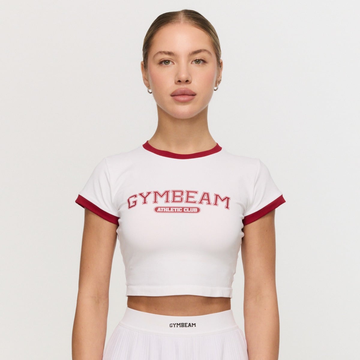 Damska koszulka Varsity White - GymBeam