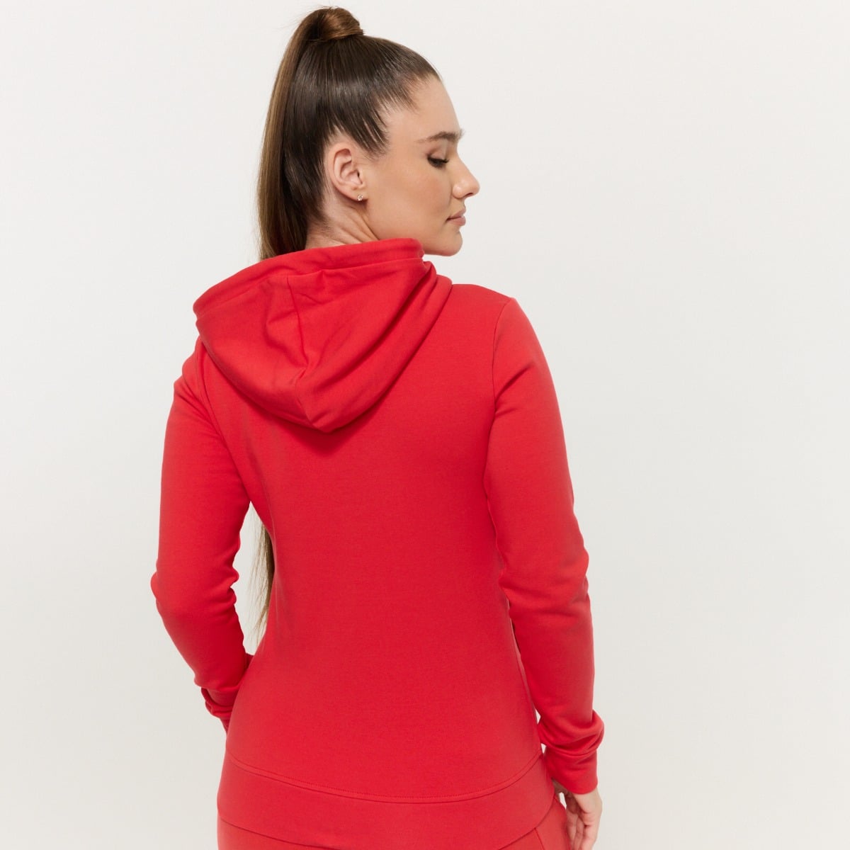 Damska bluza z kapturem Zip Up Limitless Hot Red - GymBeam