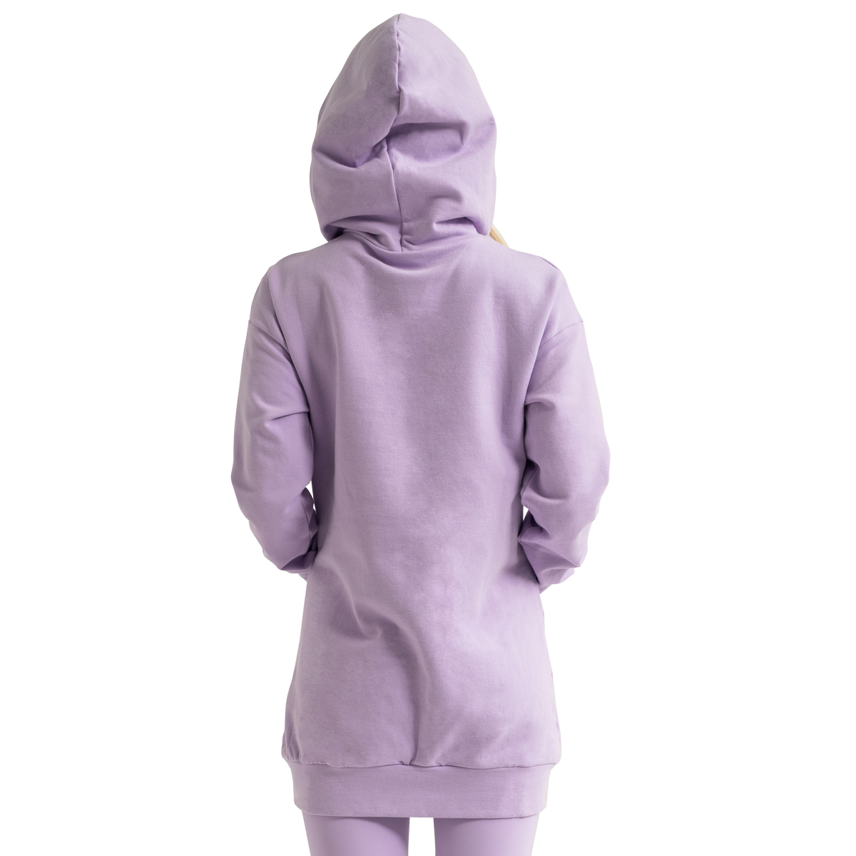 GymBeam Women‘s Limitless Longline Hoodie Lavender - Rozmiar: XL | Kolor: Fioletowy | Waga: 0,78 g | Opakowanie: 26 · záber 9