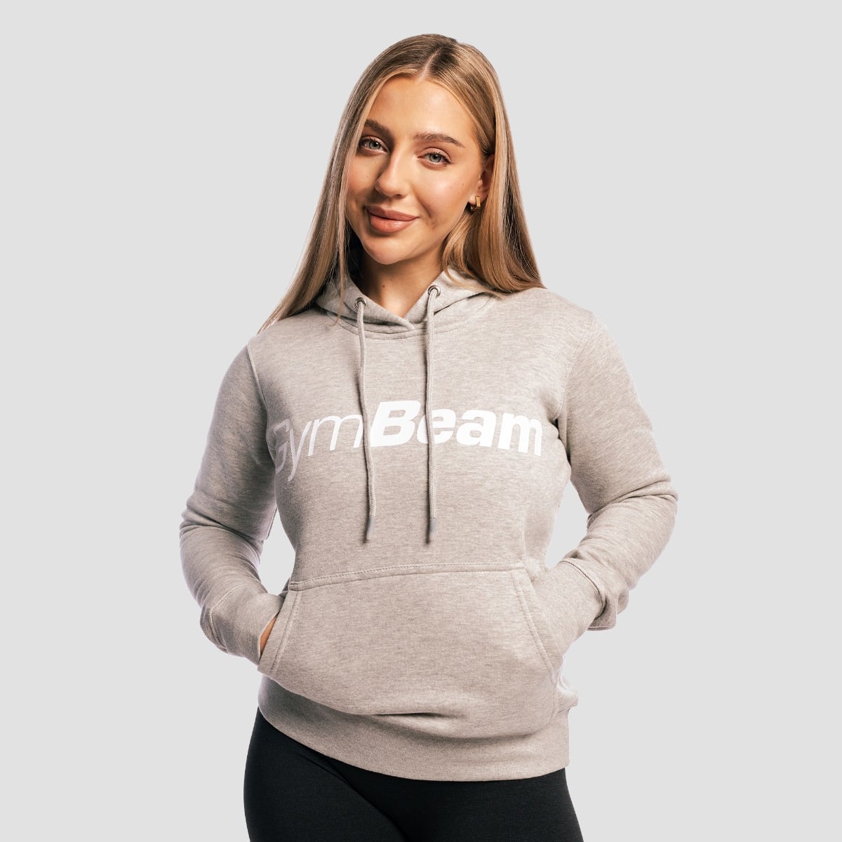 Damska bluza z kapturem Athlete Grey - GymBeam