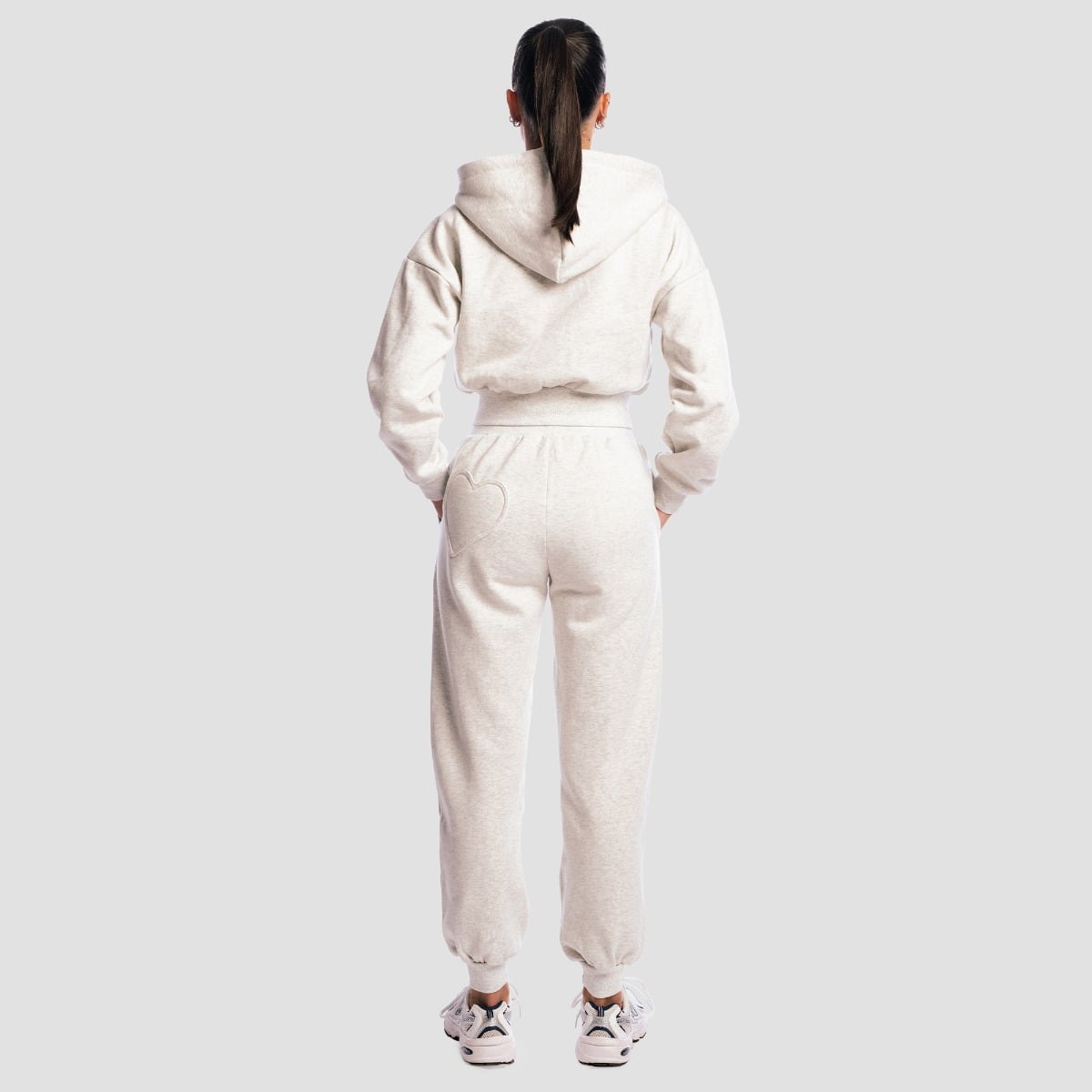 GymBeam Women‘s Base Zip Up Hoodie Cloud - Rozmiar: M | Kolor: Szary | Waga: 0,62 g | Opakowanie: 26 · záber 7