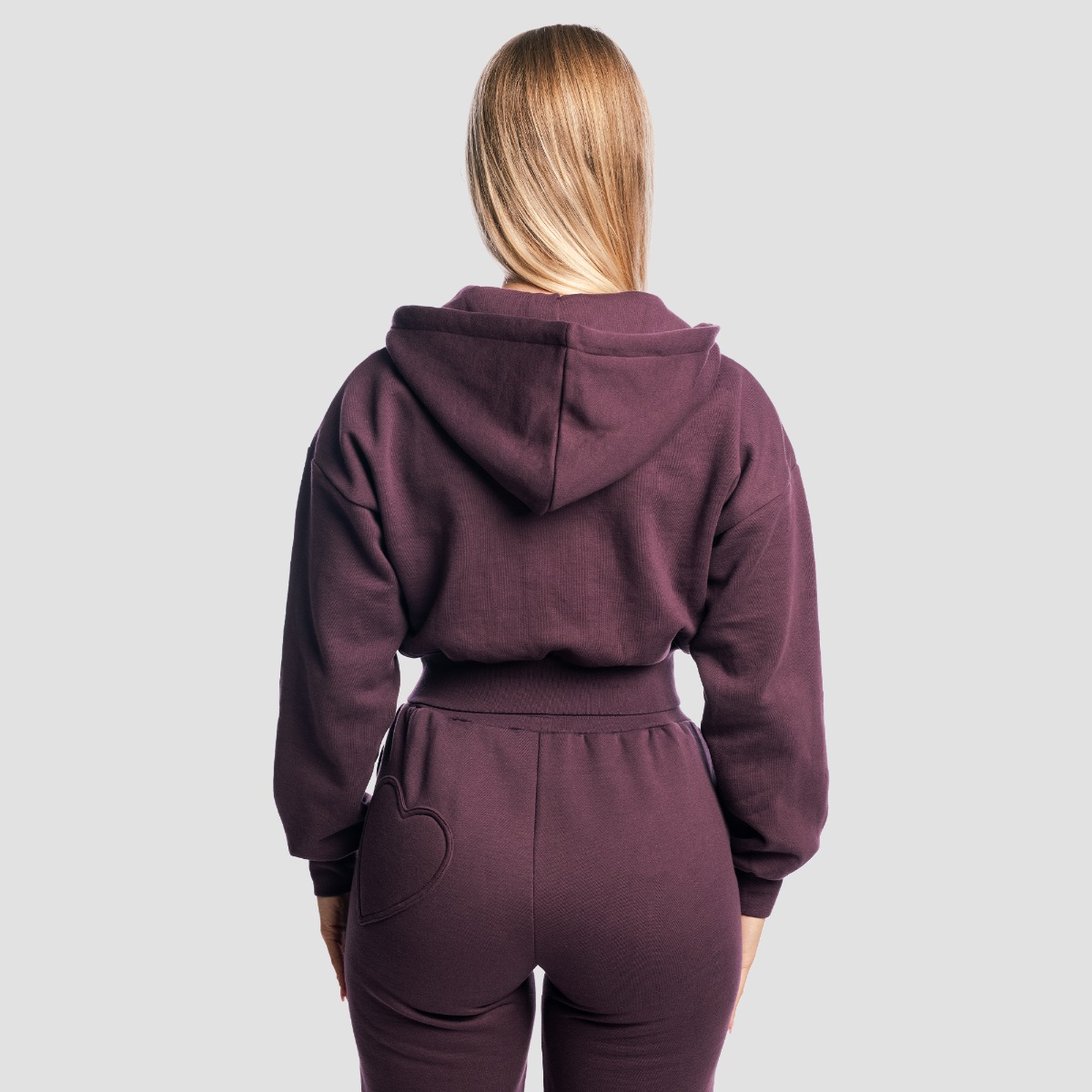 GymBeam Women‘s Base Zip Up Hoodie Eclipse - Rozmiar: XS | Kolor: Fioletowy | Waga: 0,58 g | Opakowanie: 30 · záber 6