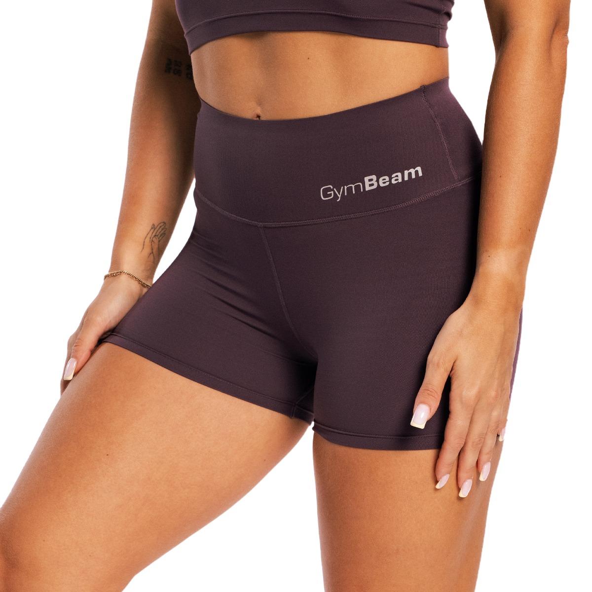 GymBeam Women‘s BEAT Shorts Berrywood - Rozmiar: XS | Kolor: Fioletowy | Waga: 0,06 g | Opakowanie: 40 · záber 7