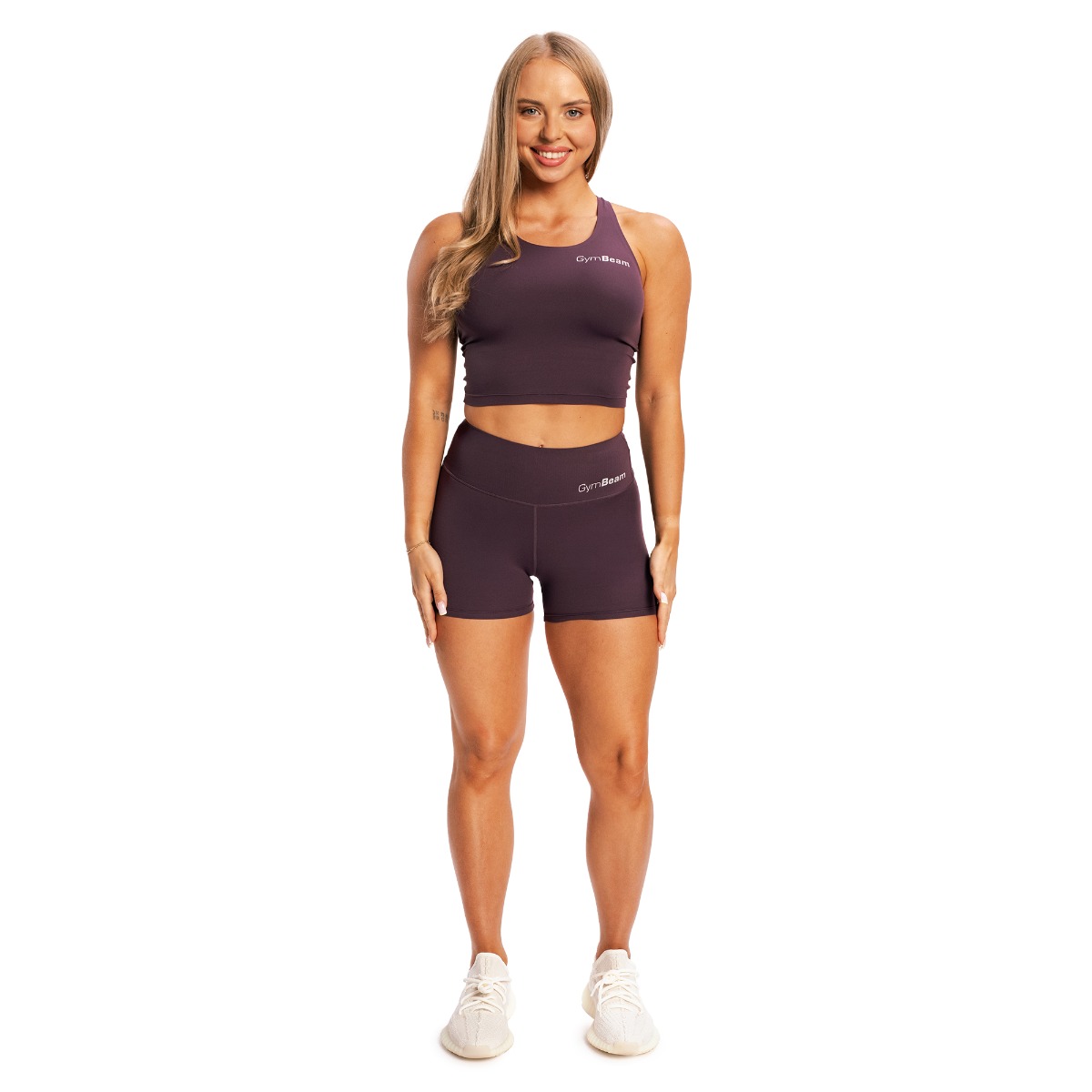 GymBeam Women‘s BEAT Shorts Berrywood - Rozmiar: XS | Kolor: Fioletowy | Waga: 0,06 g | Opakowanie: 40 · záber 9