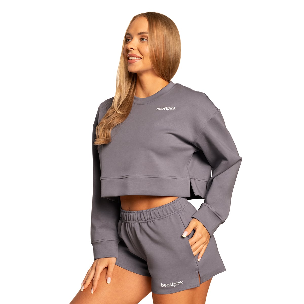 BeastPink Women‘s Grace Sweatshirt Granite - Rozmiar: XS | Kolor: Niebieski | Waga: 0,357 g | Opakowanie: 50 · záber 9