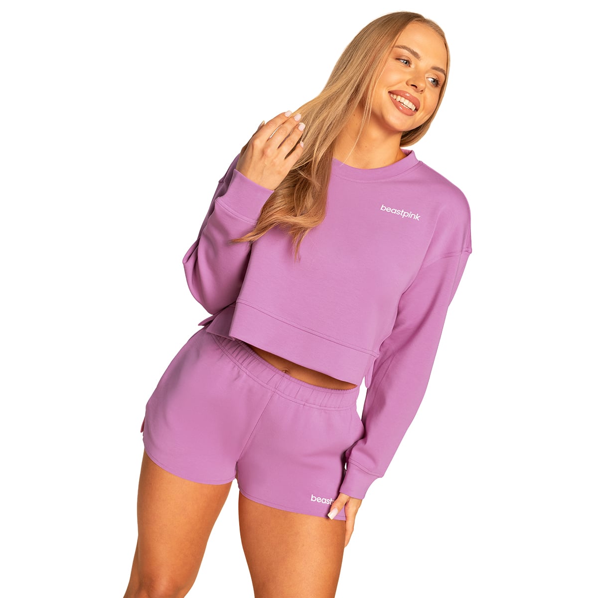 BeastPink Women‘s Grace Sweatshirt Purple - Rozmiar: M | Kolor: Fioletowy | Waga: 0,381 g | Opakowanie: 50 · záber 9