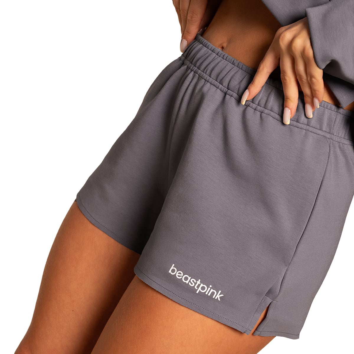BeastPink Women‘s Grace Sweatshorts Granite - Rozmiar: L | Kolor: Niebieski | Waga: 0,253 g | Opakowanie: 80 · záber 7