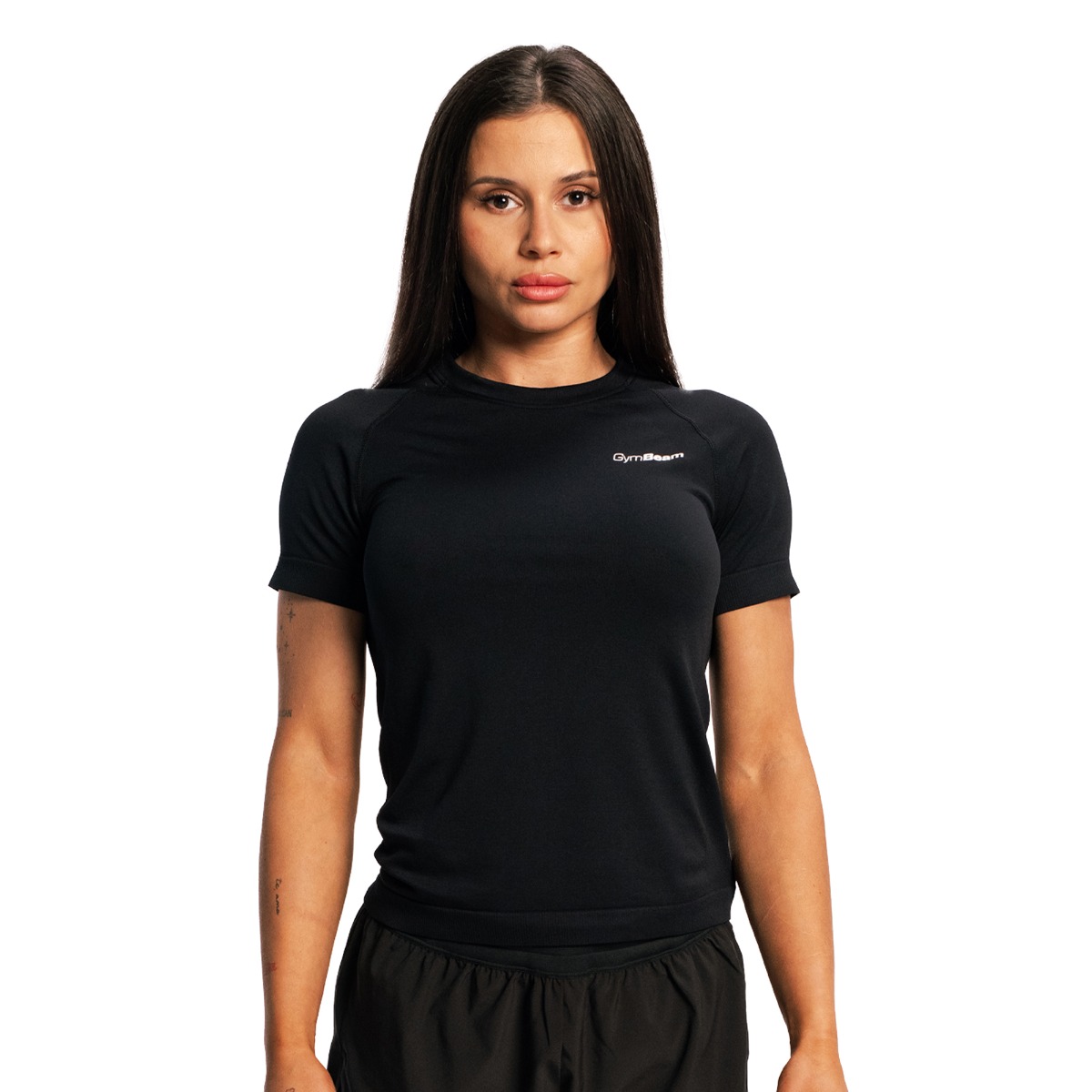 GymBeam Women‘s Pulse X Running T-shirt Black - Rozmiar: XS | Kolor: Czarny | Waga: 0,096 g | Opakowanie: 100 · záber 7