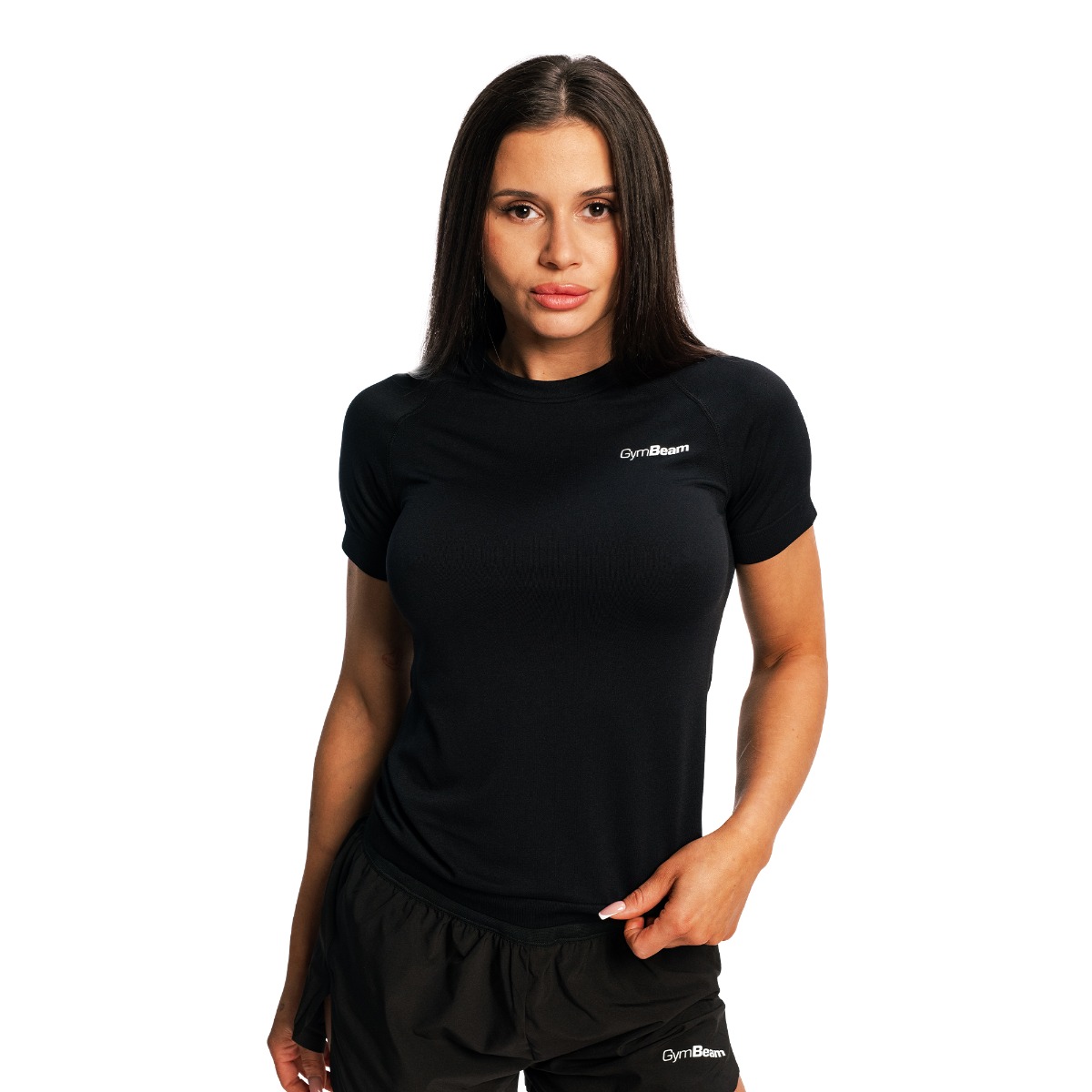 GymBeam Women‘s Pulse X Running T-shirt Black - Rozmiar: XS | Kolor: Czarny | Waga: 0,096 g | Opakowanie: 100 · záber 9