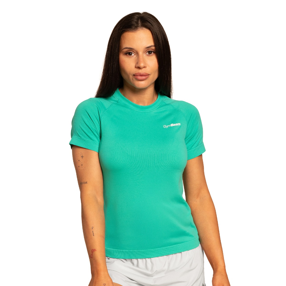 GymBeam Women‘s Pulse X Running T-shirt Green - Rozmiar: S | Kolor: Zielony | Waga: 0,109 g | Opakowanie: 100 · záber 6