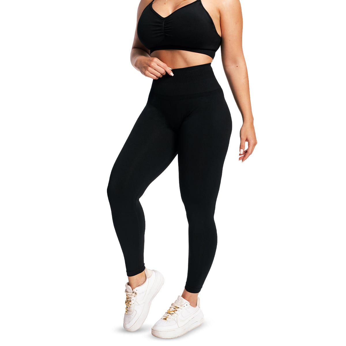 GymBeam Women‘s Sculpt Seamless Leggings Black - Rozmiar: XL | Kolor: Czarny | Waga: 0,231 g | Opakowanie: 70 · záber 9