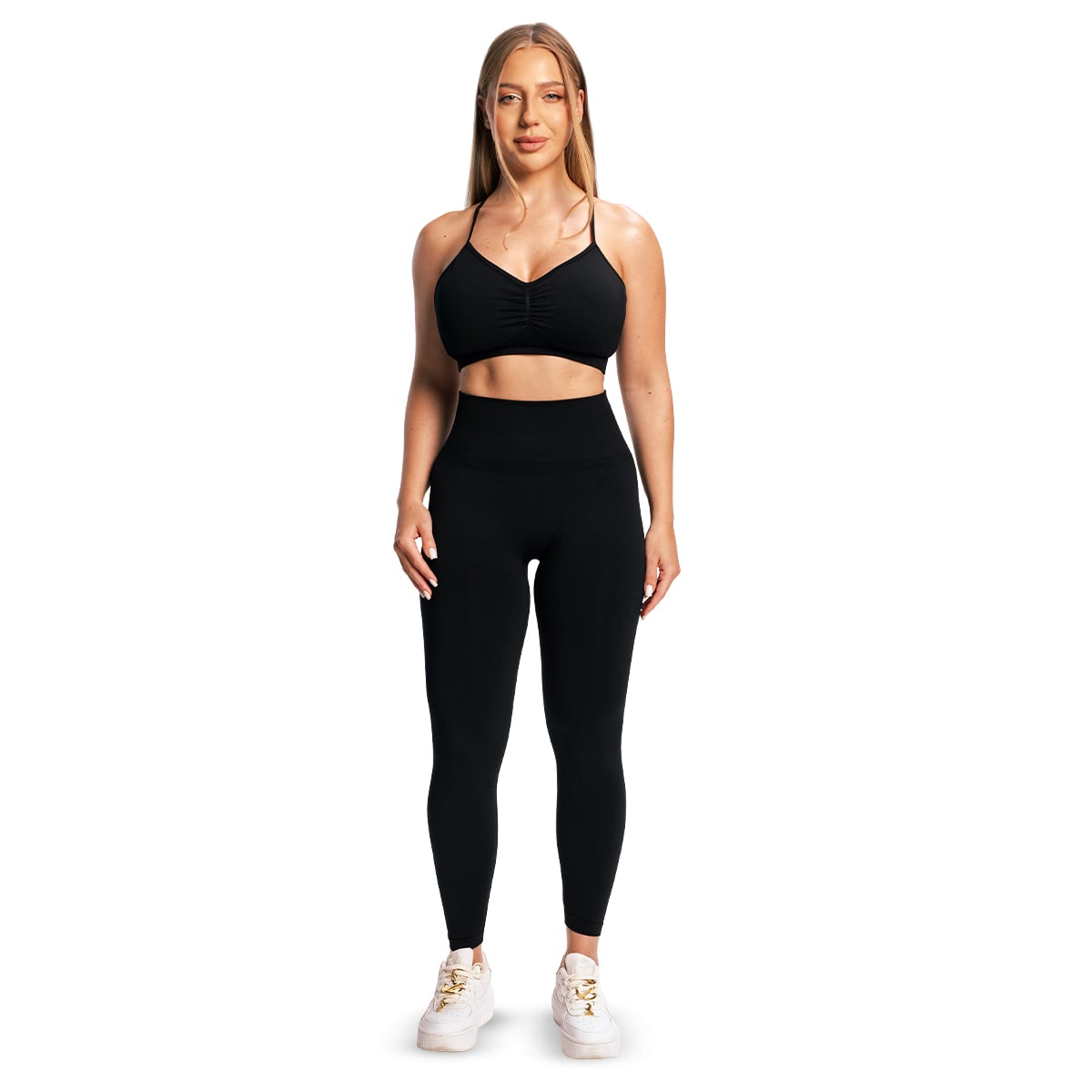 GymBeam Women‘s Sculpt Seamless Leggings Black - Rozmiar: XL | Kolor: Czarny | Waga: 0,231 g | Opakowanie: 70 · záber 10