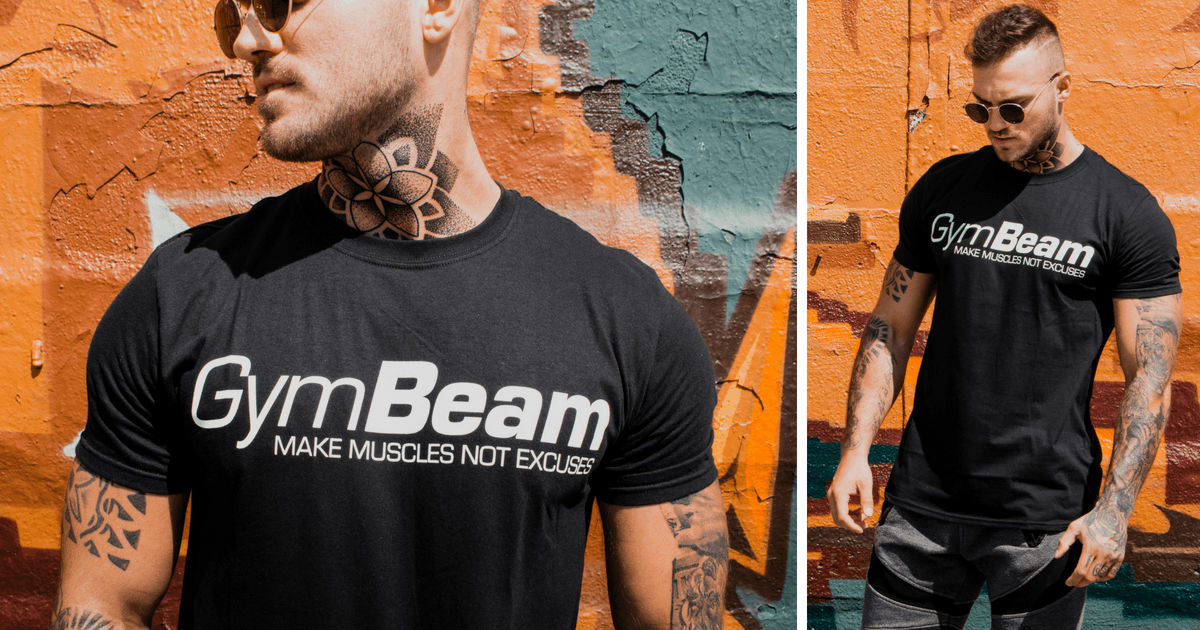 Tričko Make Muscles Black - GymBeam