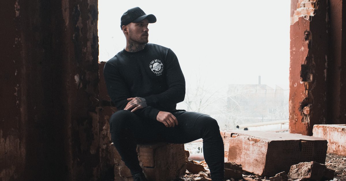 Mikina The Best Version Black - GymBeam