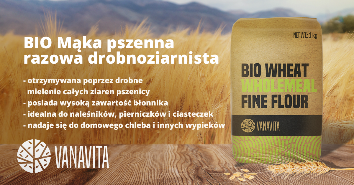 BIO Fine Wholemeal Wheat Flour - VanaVita