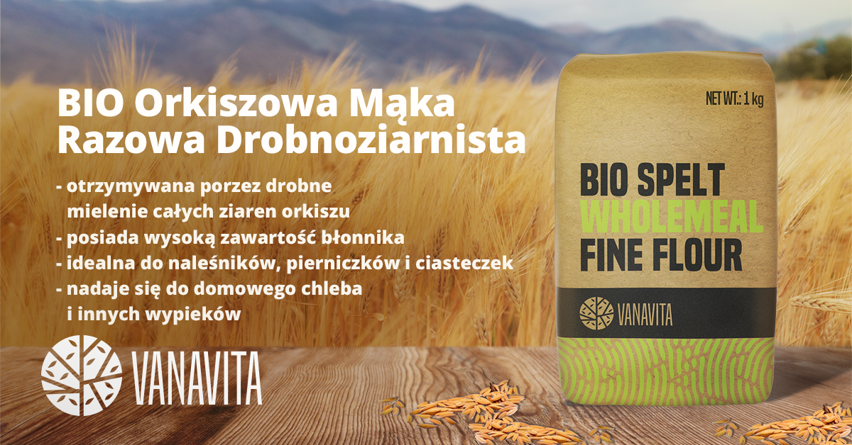 BIO Fine Wholemeal Spelt Flour - VanaVita